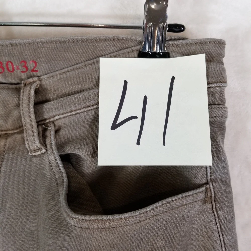 7 Diamonds Generation 5-Pocket Pants Mens 30x32 Olive Khaki Slim Stretch